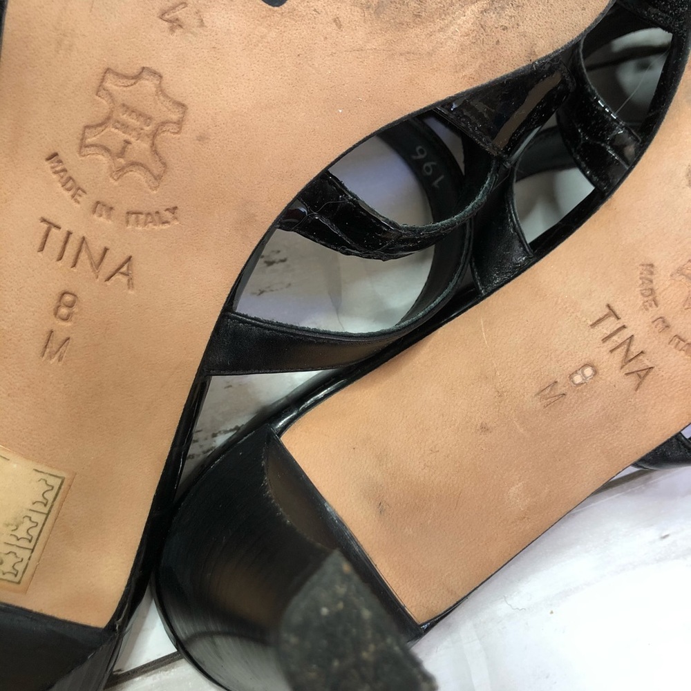 Brighton Tina Strappy Heeled Sandals Black 8M - Picture 6 of 8